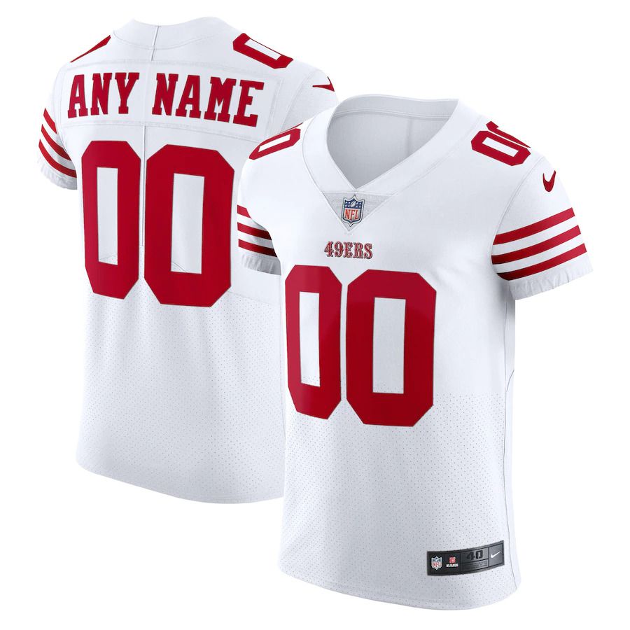Men San Francisco 49ers Nike White Vapor Elite Custom NFL Jersey->san francisco 49ers->NFL Jersey